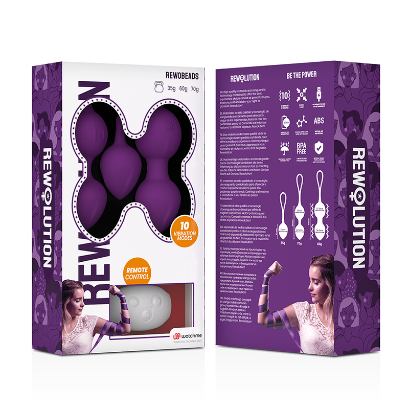REWOBEADS BOLAS VIBRATÓRIAS CONTROLE REMOTO COM TECNOLOGIA WATCHME