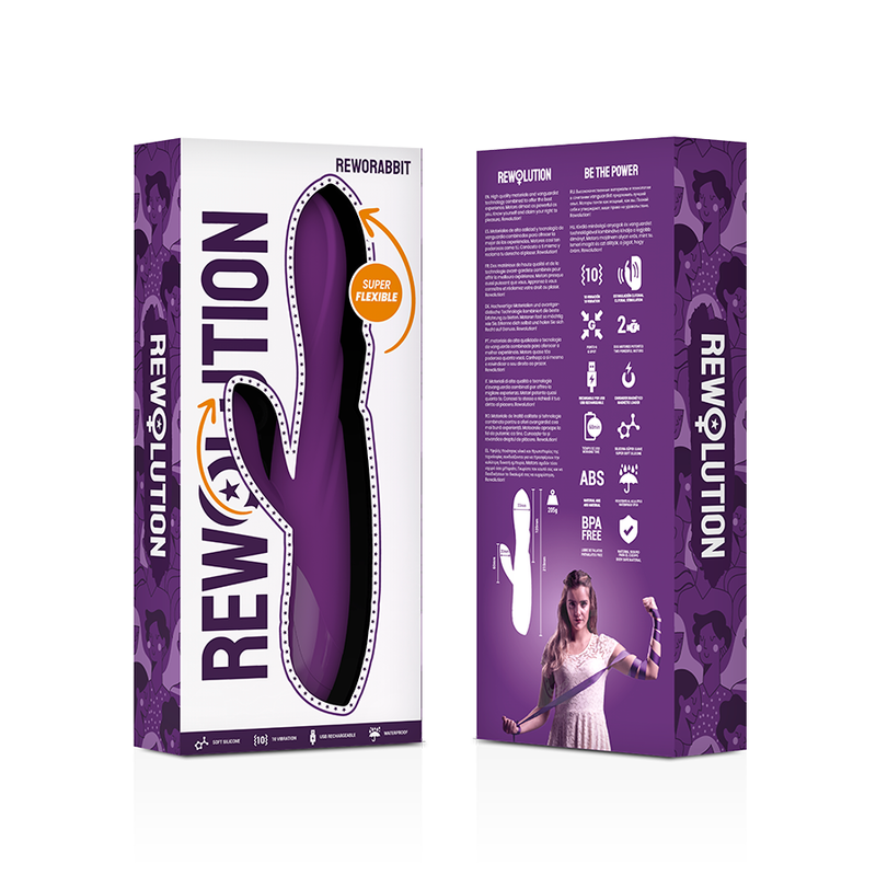 VIBRADOR FLEXÍVEL REWORABBIT COM COELHO