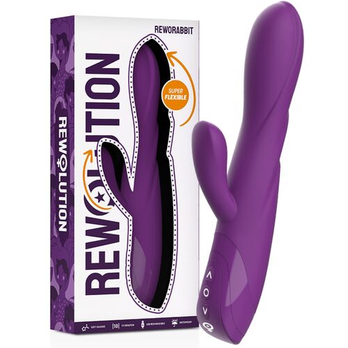 VIBRADOR FLEXÍVEL REWORABBIT COM COELHO