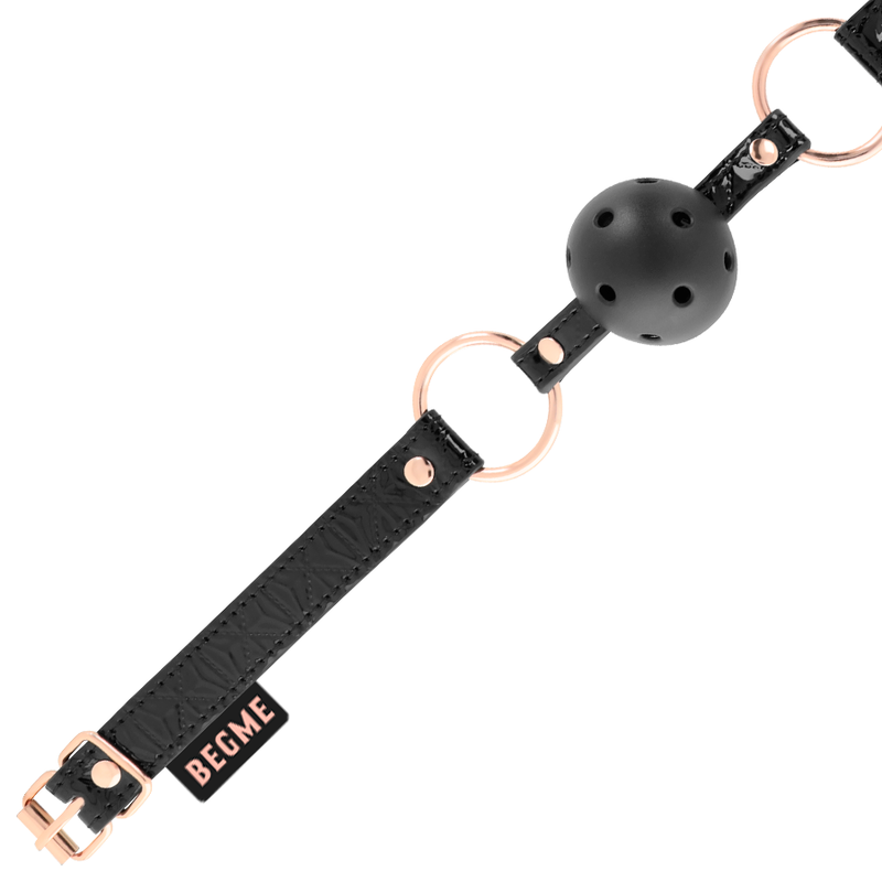 BLACK EDITION BOLA GAG VEGAN COURO