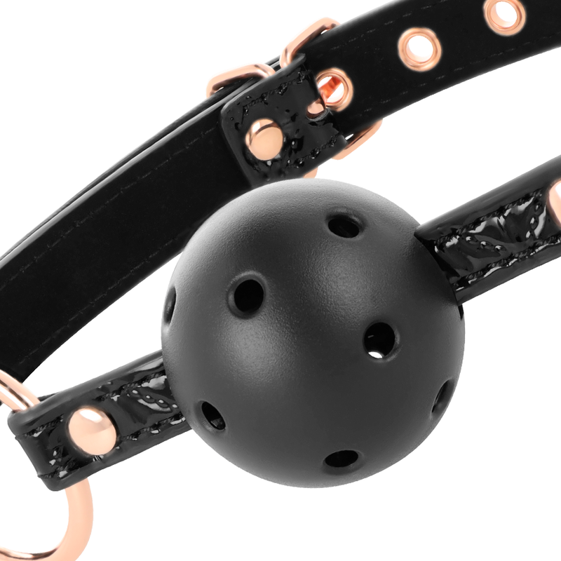BLACK EDITION BOLA GAG VEGAN COURO