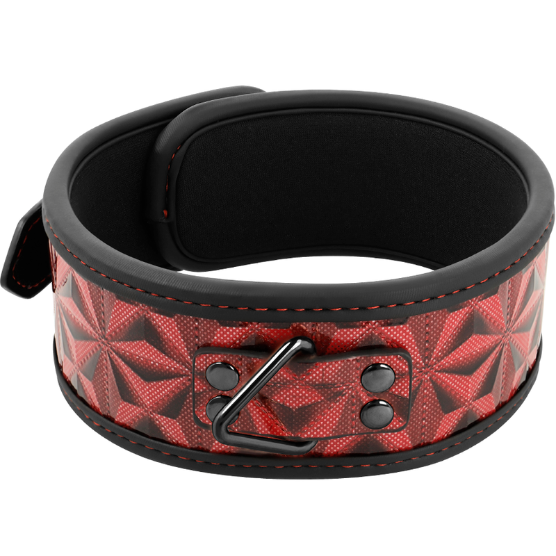 COLAR DE COURO VEGANO PREMIUM RED EDITION COM FORRO DE NEOPRENE