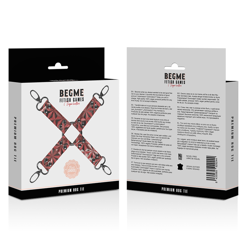GRAVATA DE PORCO DE COURO VEGANO PREMIUM RED EDITION