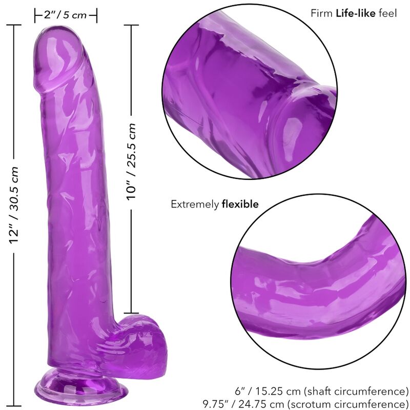 DILDO QUEEN TAMANHO ROXO 25.5 CM