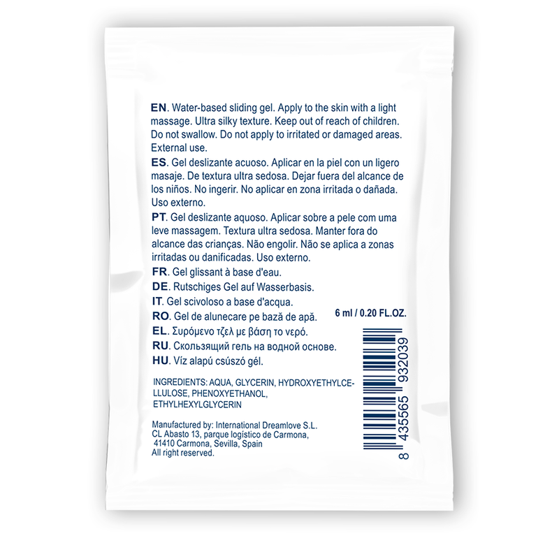 GEL DESLIZANTE À BASE DE ÁGUA WATERFEEL - NEUTRO 6 ML
