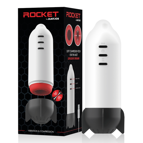 ROCKET MASTURBATOR TECNOLOGIA DE COMPRESSO SUAVE E VIBRAÇÃO