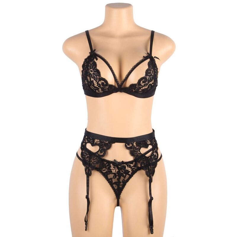 SET CONJUNTO DE TRÊS PEÇAS SUTIÃ + CINTA LIGA + CALCINHA
