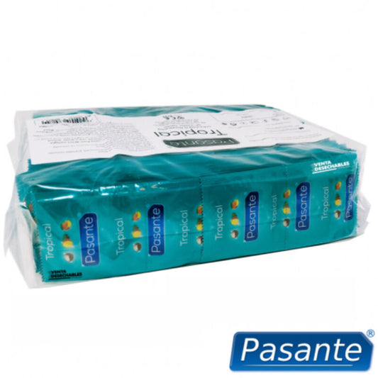 PRESERVATIVOS PASANTE CONDOMS TROPICAL 144 UNIDADES