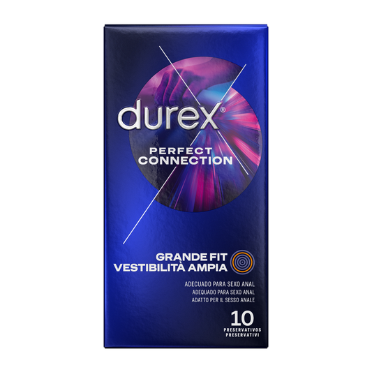 PRESERVATIVOS DUREX CONEXÃO PERFEITA LUBRIFICAÇÃO EXTRA DE SILICONE 10 UNIDADES