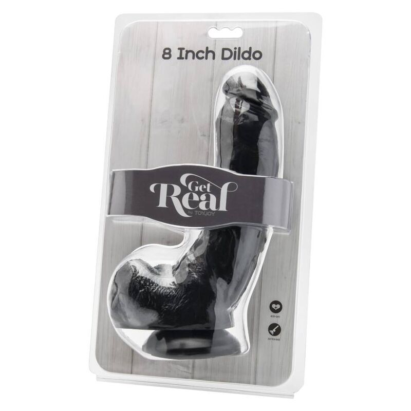 DILDO 20,5 CM COM BOLAS PRETAS