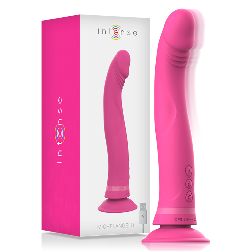 MICHELANGELO DILDO VIBRADOR SILICONE ROSA