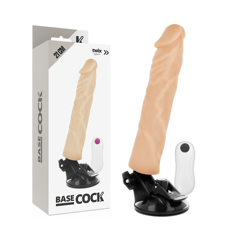 VIBRADOR REALÍSTICO CONTROLE REMOTO NATURAL 21 CM -O- 4 CM