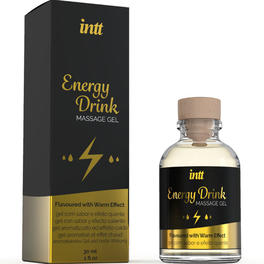 GEL DE MASSAGEM COM ENERGIA AROMATIZADA BEBIDA E EFEITO AQUECENTE
