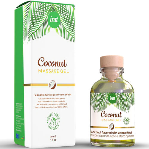 GEL DE MASSAGEM VEGANO COM SABOR DE COCO E EFEITO QUENTE