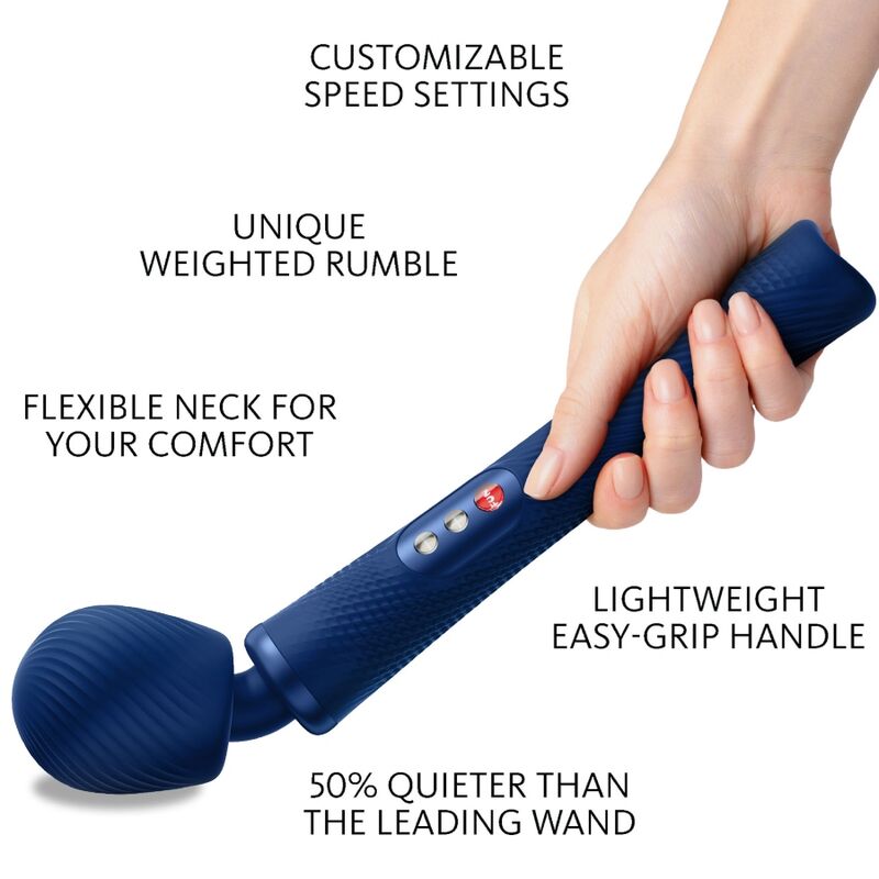 VIBRADOR VIM SILICONE RECARREGÁVEL VIBRATÓRIA PESADA RUMBLE WAND