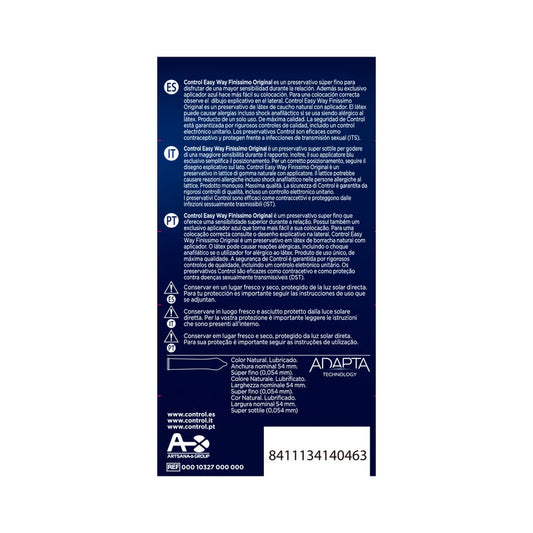 PRESERVATIVOS CONTROL ADAPTA EASY WAY FINISSIMO 10 UNIDADES