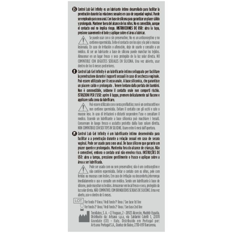 LUBRIFICANTE CONTROL INFINITY 75 ML