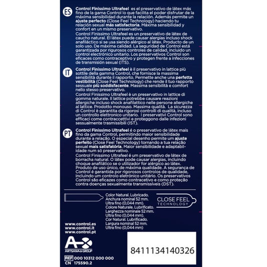 PRESERVATIVOS CONTROL FINISSIMO ULTRAFEEL 10 UNIDADES