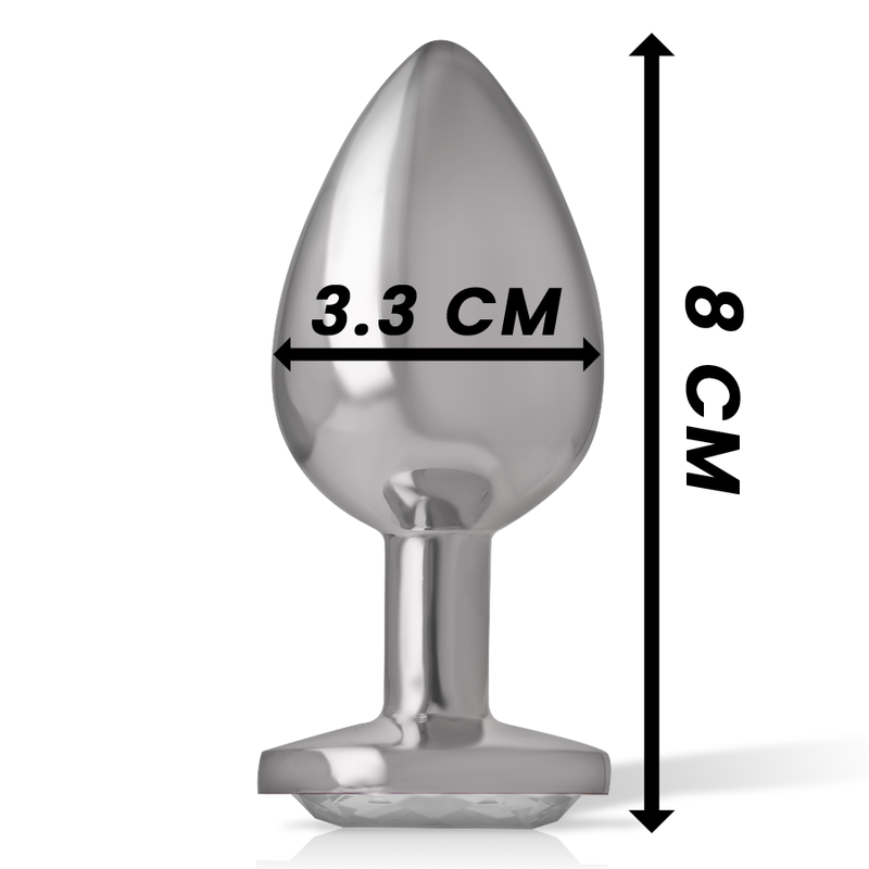 PLUG ANAL DE METAL DE ALUMÍNIO BRANCO CORAO TAMANHO M
