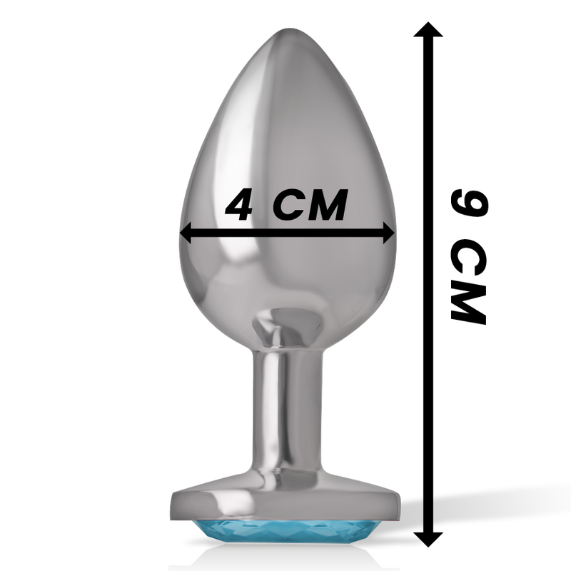 PLUG ANAL DE ALUMÍNIO METAL CORAO AZUL TAMANHO L