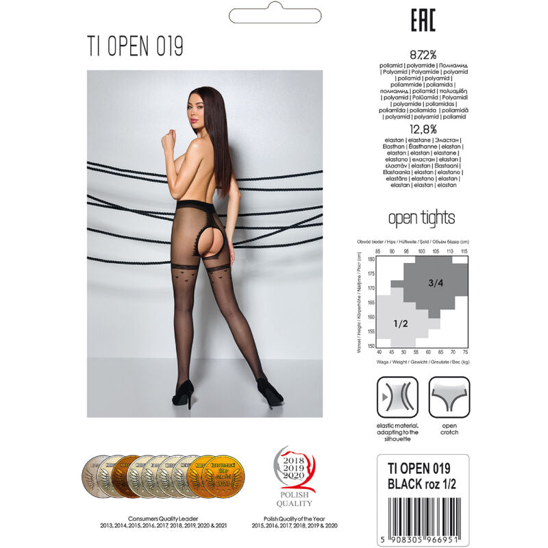 MEIA CALÇA TRANSPARENTE COM ABERTURA TP019 20DEN