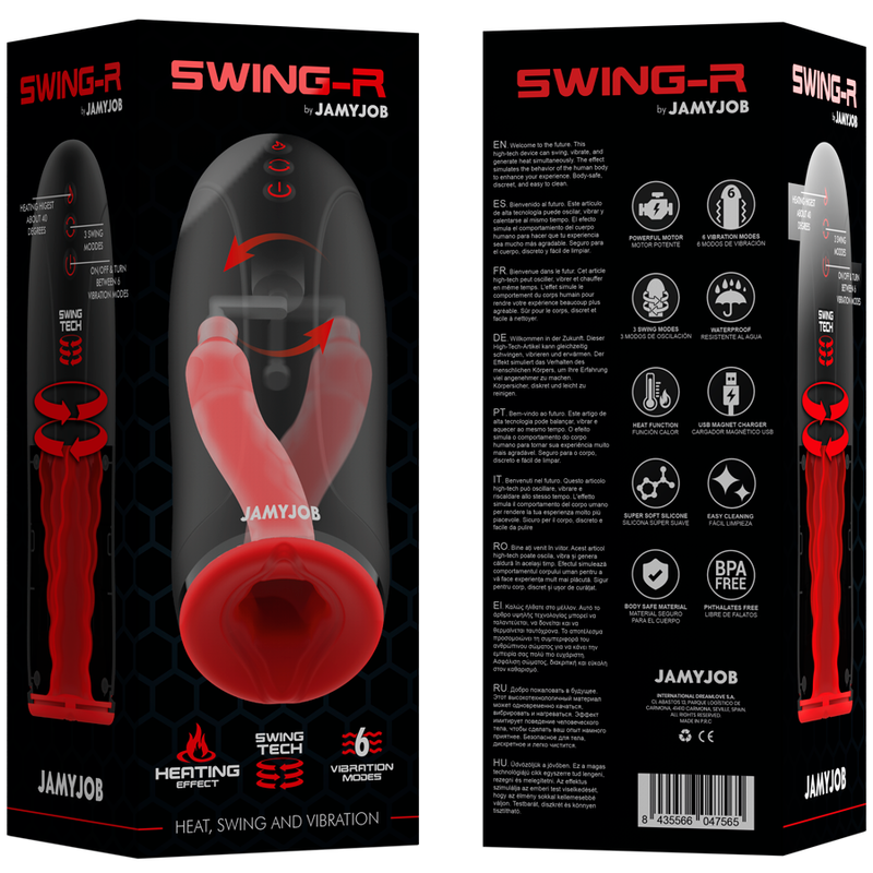 EFEITO DE AQUECIMENTO SWING-R, TECNOLOGIA DE SWING E MASTURBADOR DE VIBRAÇÃO