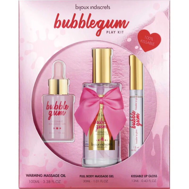 KIT BUBBLEGUM PLAY COM ÓLEO GEL E LIP GLOSS