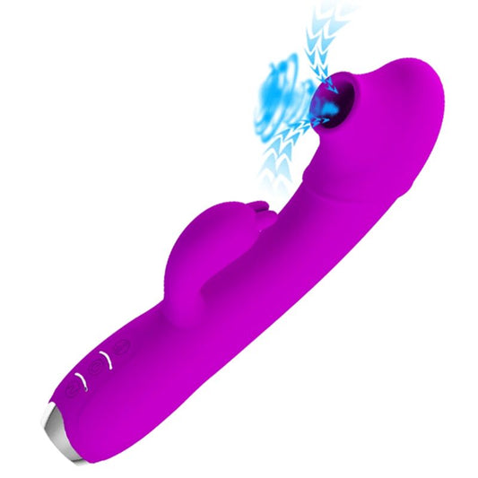VIBRADOR SUCKER RECARREGÁVEL REGINA ROXO