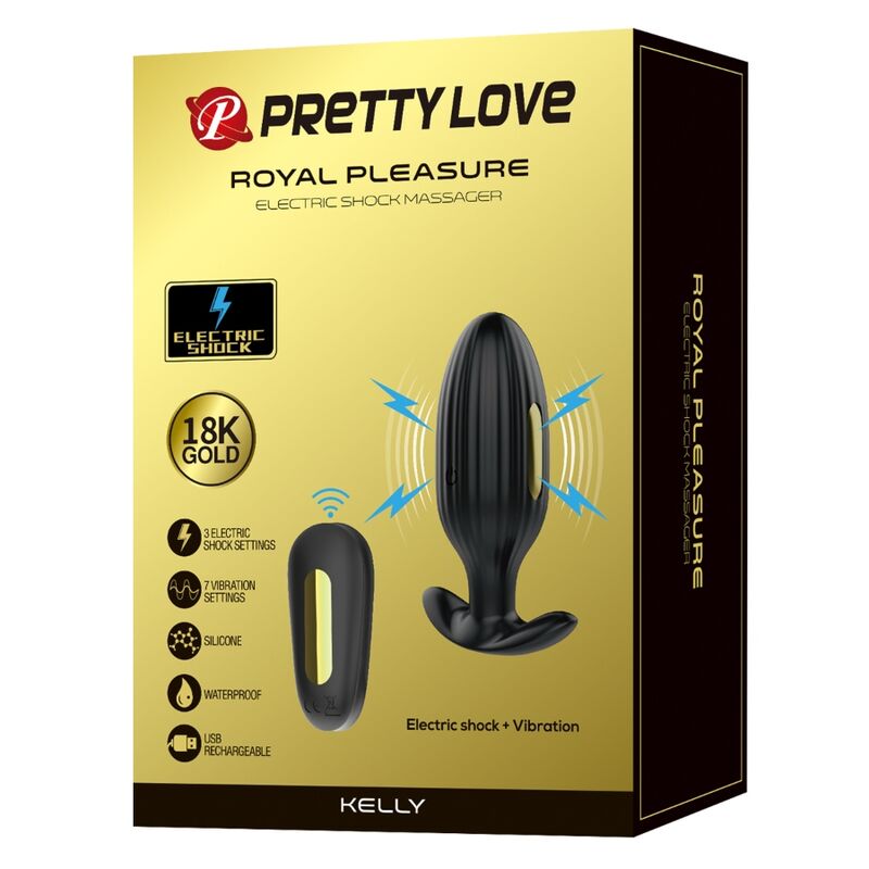 VIBRADOR RECARREGVEL ANAL KELLY PLUG PRETO