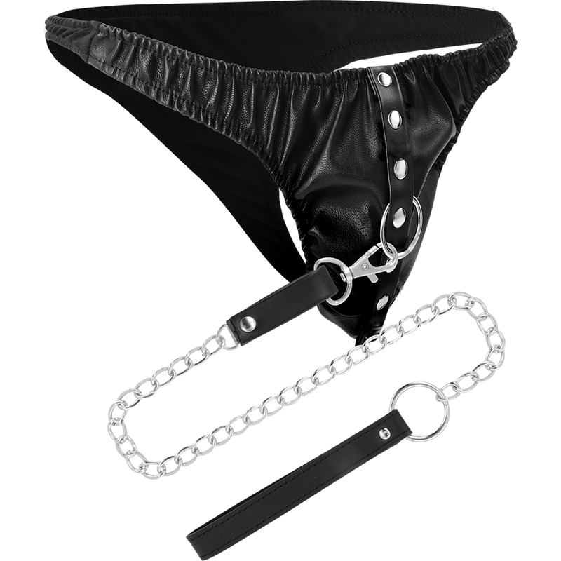 TANGA DE SUBMISSÃO COM CORRENTE DE METAL