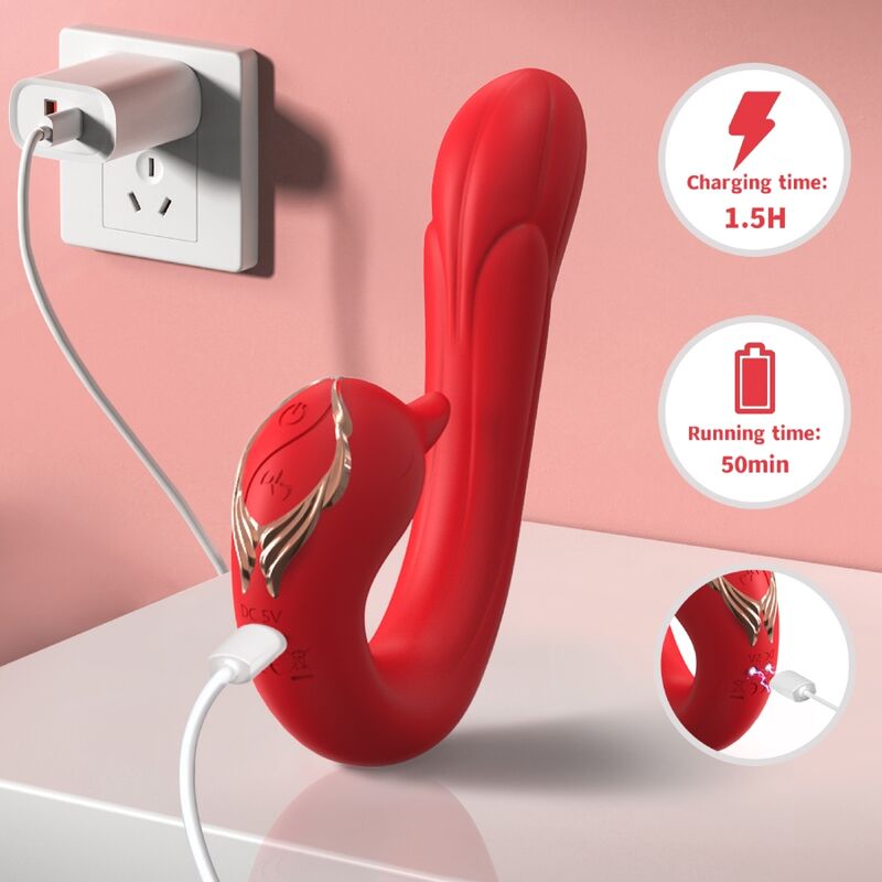 VIBRADOR DELFIN MULTIPOSIÇÃO E EFEITO DE CALOR VERMELHO