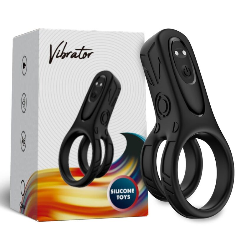 VIBRADOR DE ANEL DUPLO PRETO
