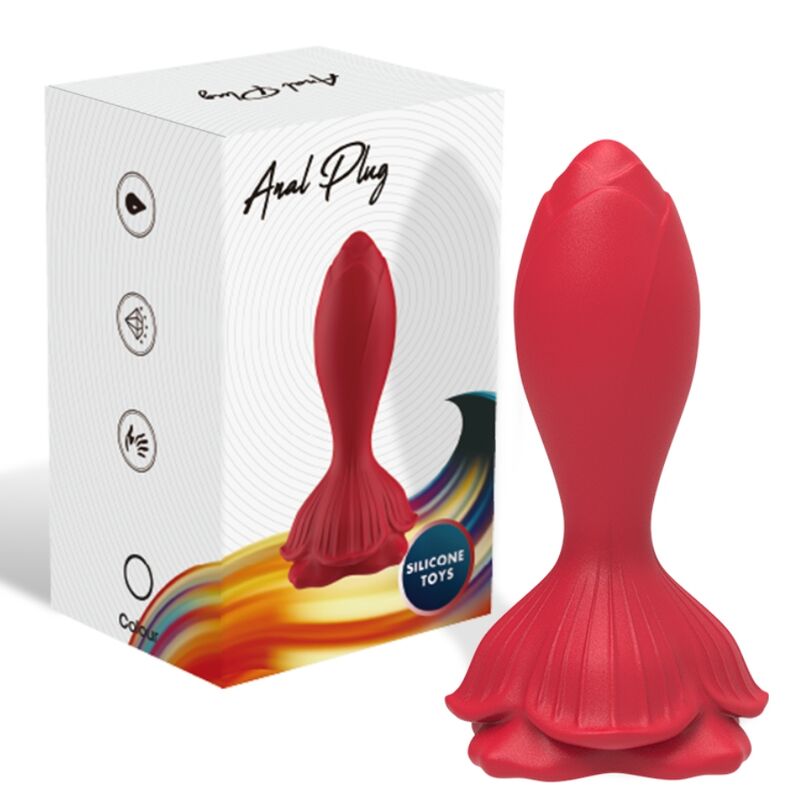 VIBRADOR ROSA E PLUG ANAL PEQUENO CONTROLE REMOTO VERMELHO