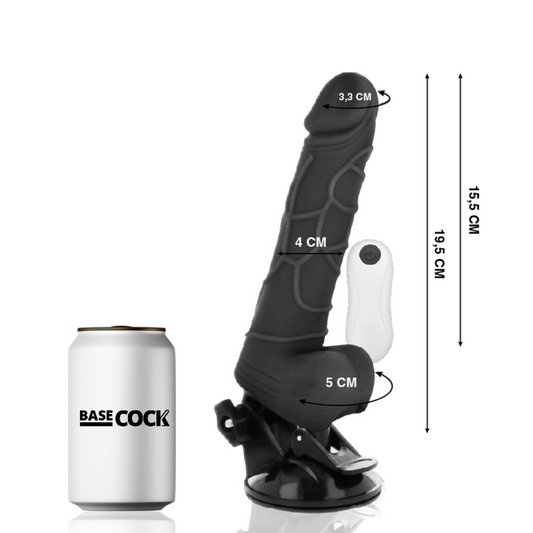 VIBRADOR REALISTA CONTROLE REMOTO COM TESTÍCULOS 19.5 CM -O- 4 CM