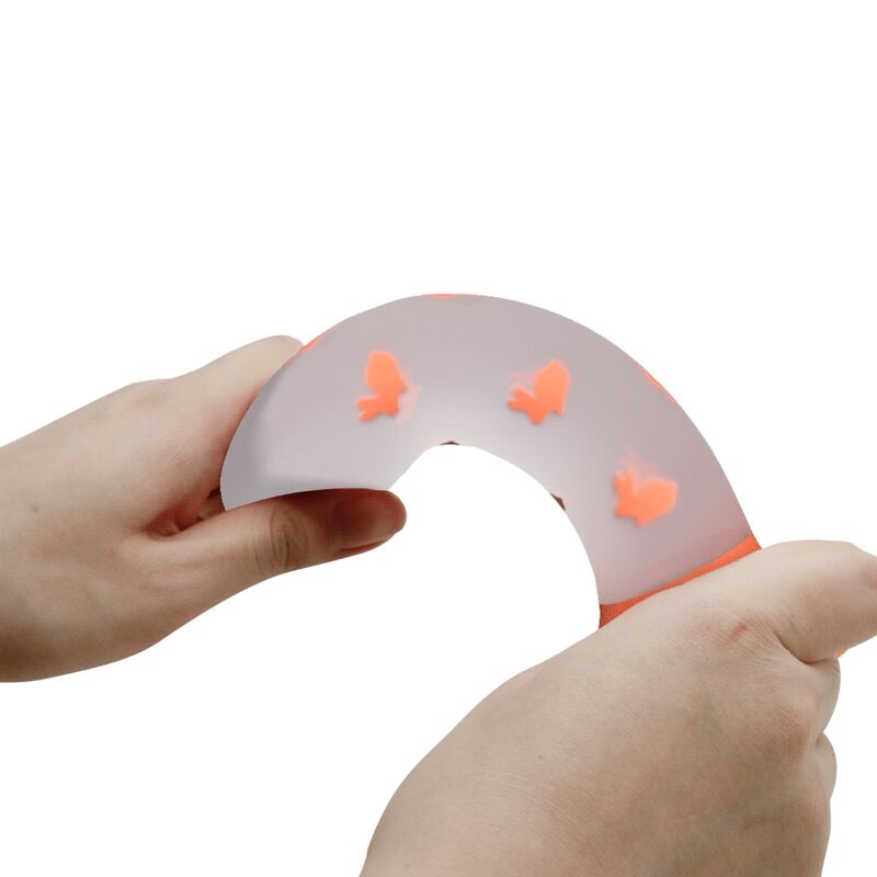 DILDO MÁGICO NIGHTFALL SEM VIBRAÇÃO LUMINOSO LARANJA