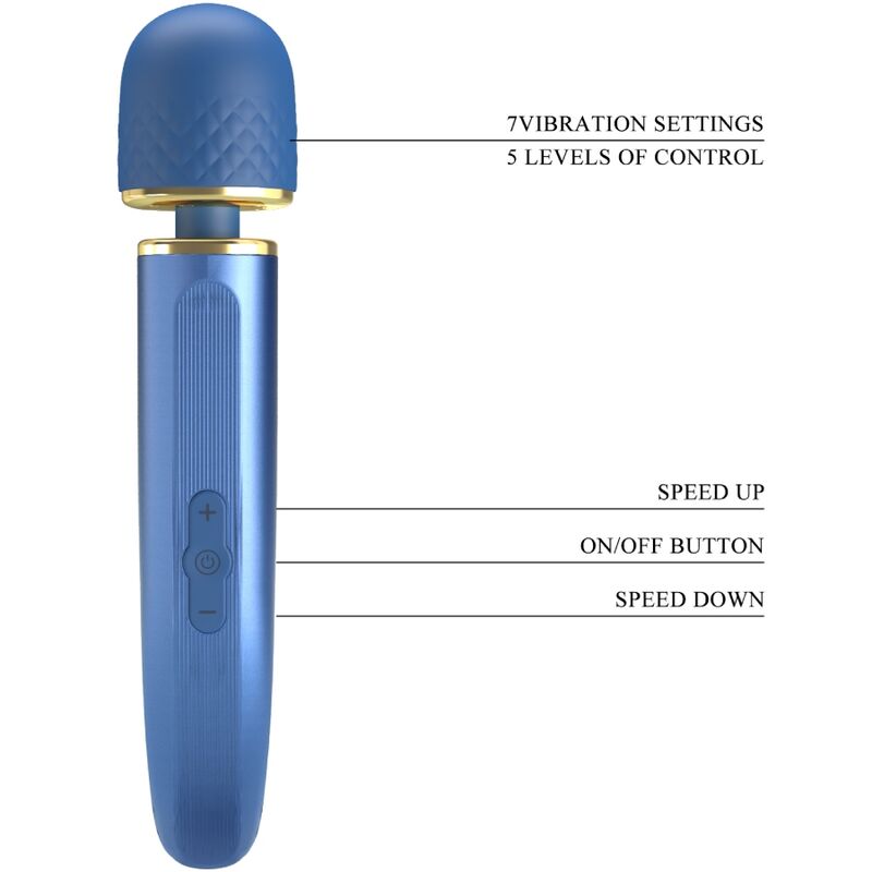 MASSAGER 7 MODOS DE VIBRAÇÃO AZUL