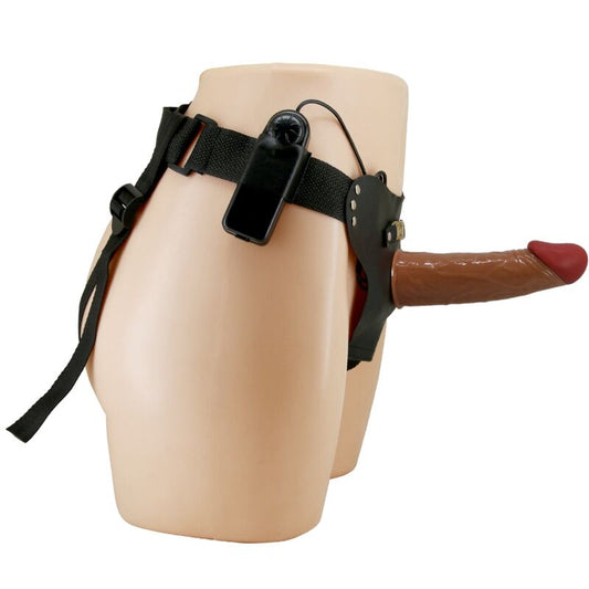 ARNÊS STARKS DILDO VIBRAO MULTI-VELOCIDADE 17,5 CM