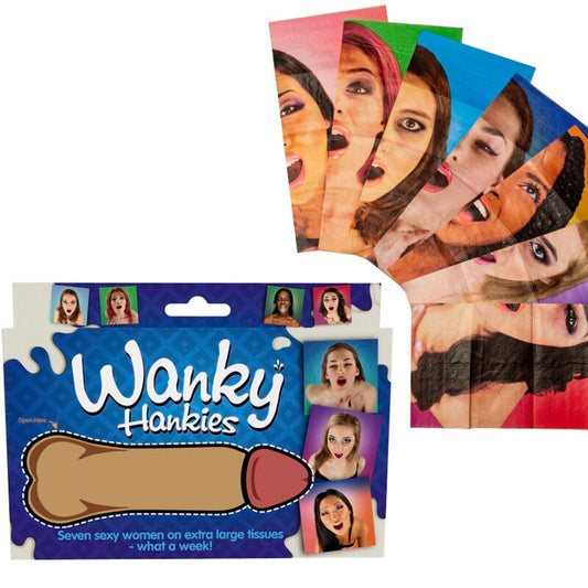 WANKY HANKIES 7 LENÇOS EXTRA GRANDES PARA MULHERES