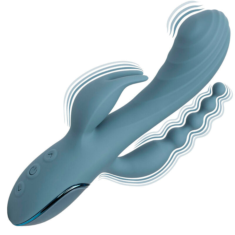 VIBRADOR TRIPLO ECSTASY CINZA