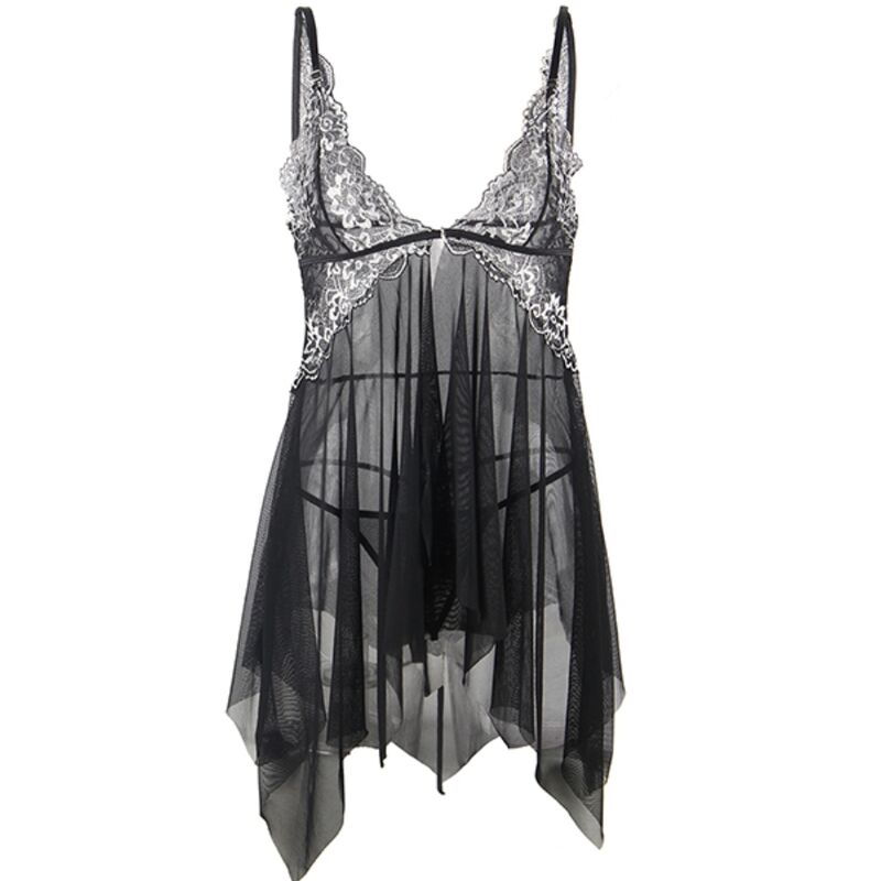 BABYDOLL TECIDO TULE PEITO RENDA