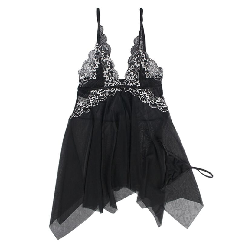 BABYDOLL TECIDO TULE PEITO RENDA