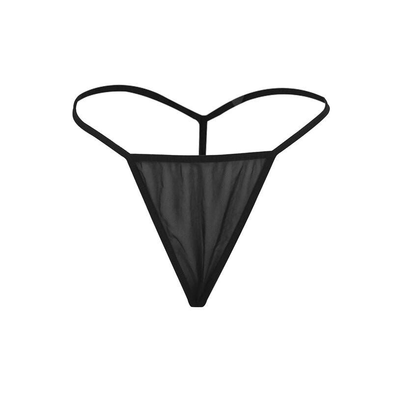 BABYDOLL TECIDO DE TULE COM RENDA E DETALHE FLOR PRETO