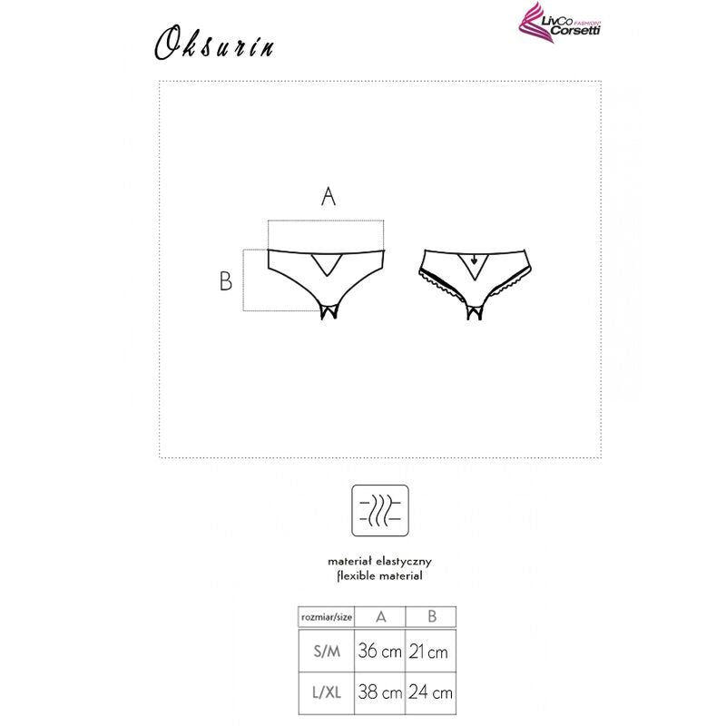 OKSURIN PANTY CROTCHLESS PRETO