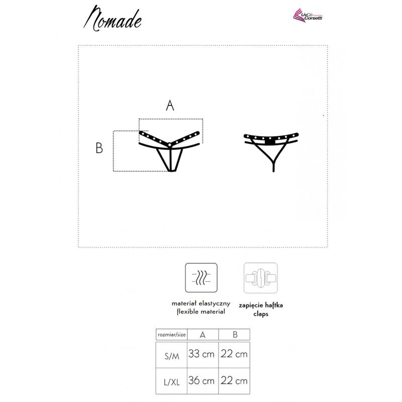 TANGA NÓMADA SEM CROTCHLESS PRETO