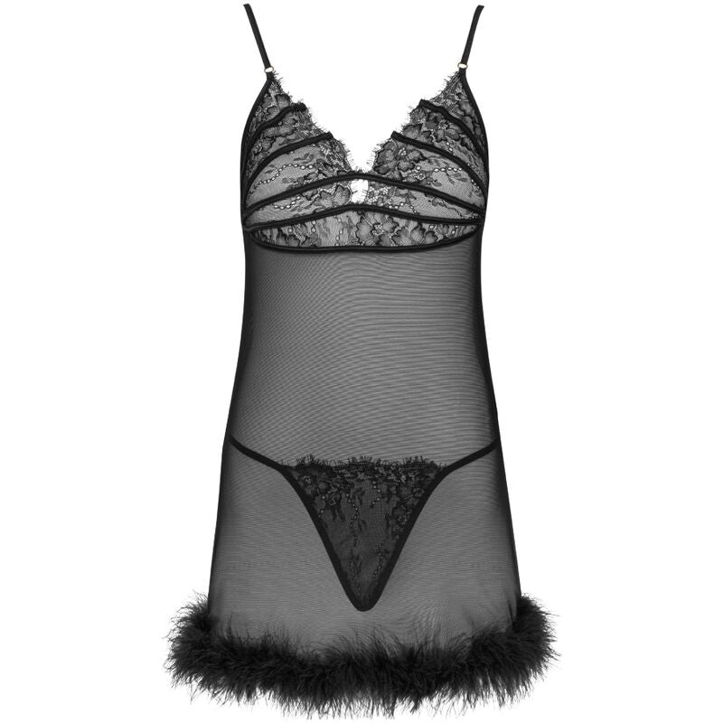 CONJUNTO ZERUNAM BABYDOLL + TANGA PRETA