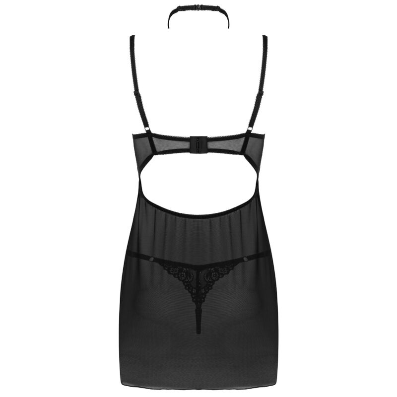 CONJUNTO BINELLA BABYDOLL + TANGA PRETO