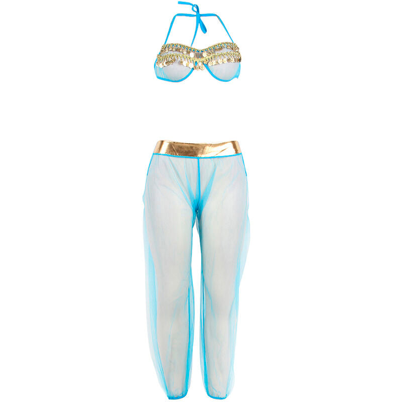 CONJUNTO DE LINGERIE AZUL ESTILO INDIA
