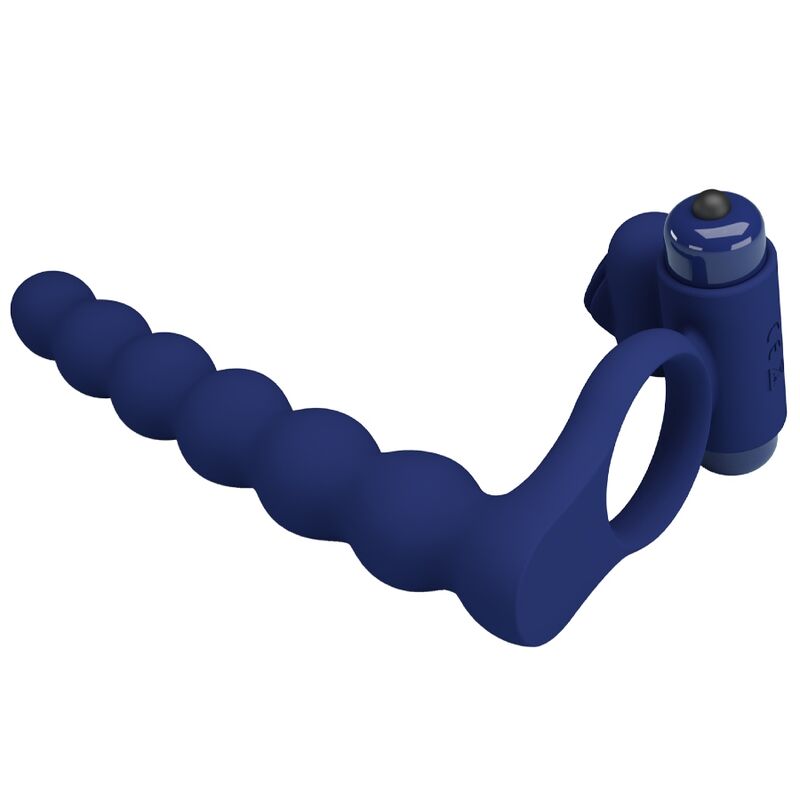 AJMAL ANEL VIBRADOR COM PLUG AZUL