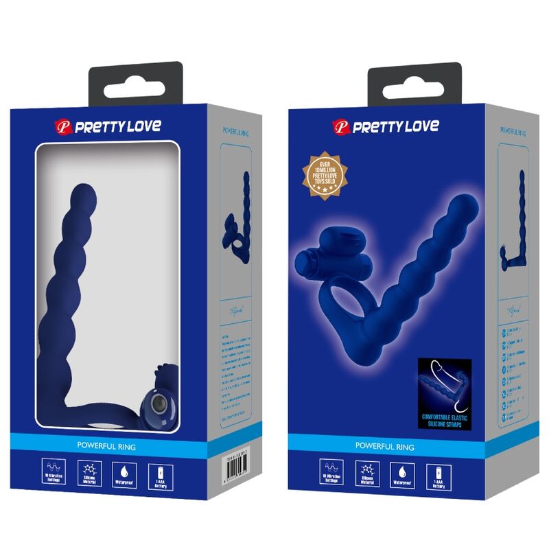 AJMAL ANEL VIBRADOR COM PLUG AZUL