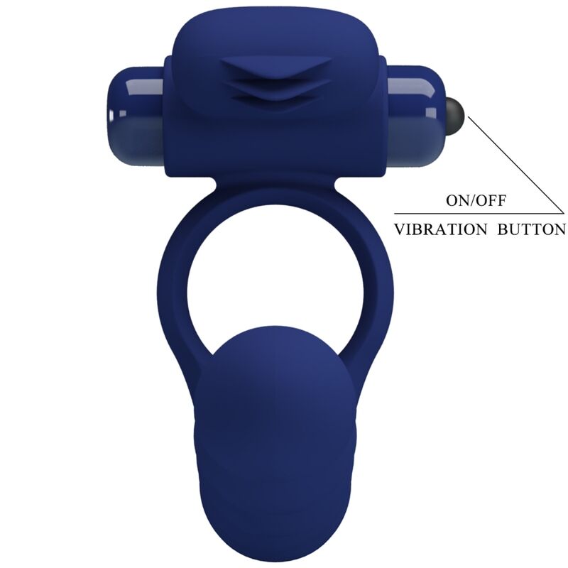 AJMAL ANEL VIBRADOR COM PLUG AZUL